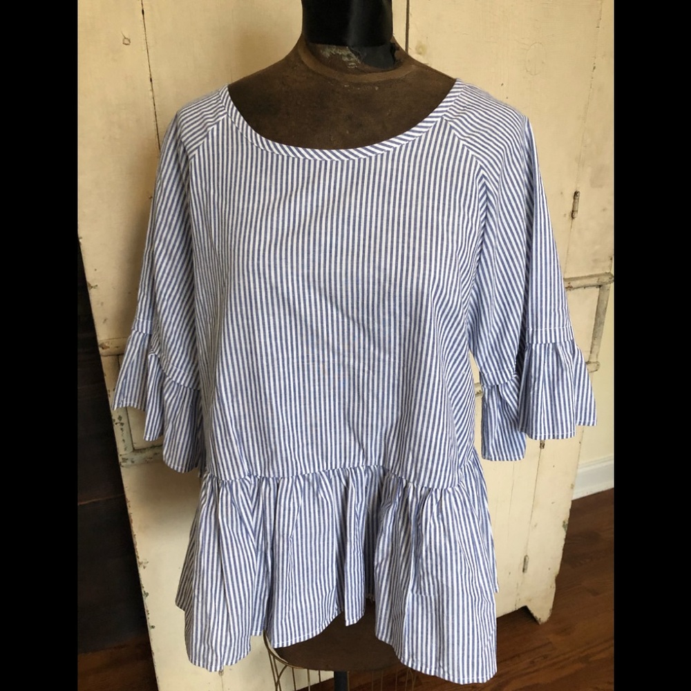 Listicle NWOT Oxford Stripe Tunic